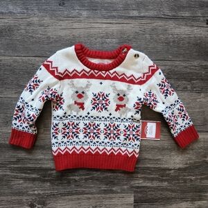 NWT Holiday Time 12 Month Fairisle Christmas Sweater